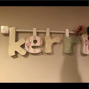 wooden name wall art